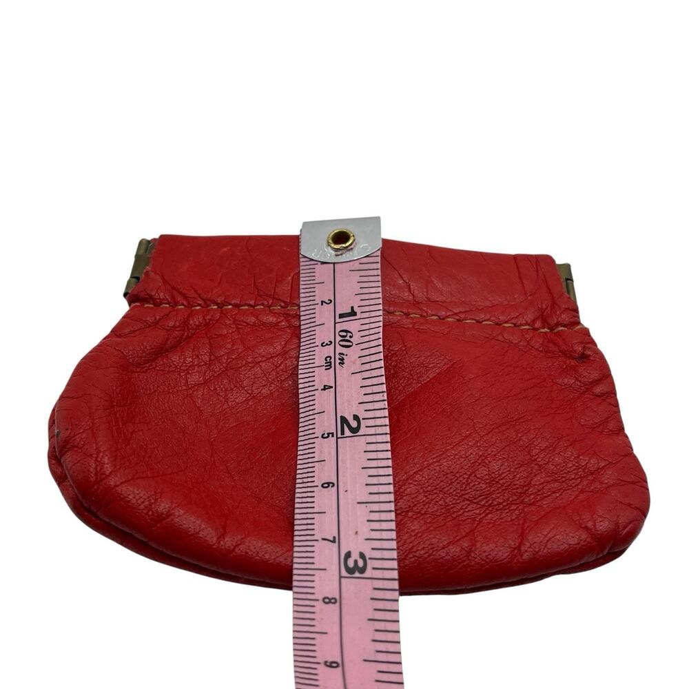 Coin Purse Vintage Red Leather Retro Chic Pop Open Closure Small Classic Money - Picture 7 of 8